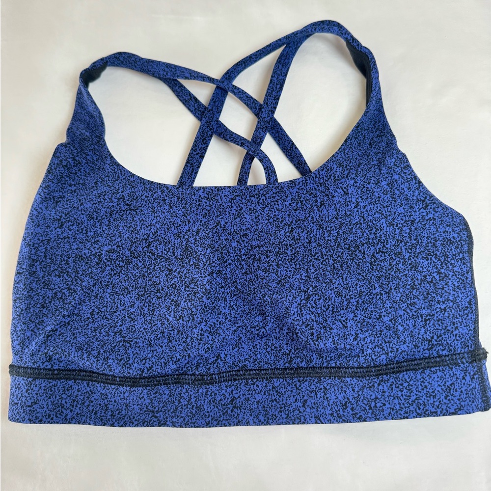 Lululemon Energy Bra Mini Splatter Blue